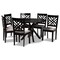 Baxton Studio Norah Grey Upholstered and Dark Brown Finished Wood 7-Piece Dining Set 172-10526-10894 - alternate 1